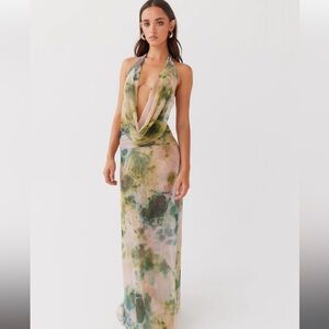 Peppermayo Green and Pink Tie-Dye Dress